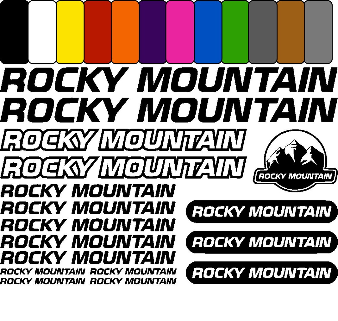 Rocky Mountain Mountain Bike Sticker Decals ROCKY MOUNTAIN Bicycle