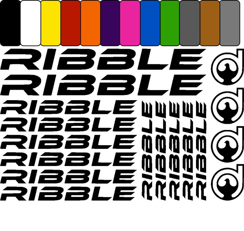 Decals De Vélo Ribble - Autocollants - Blanc - N.850