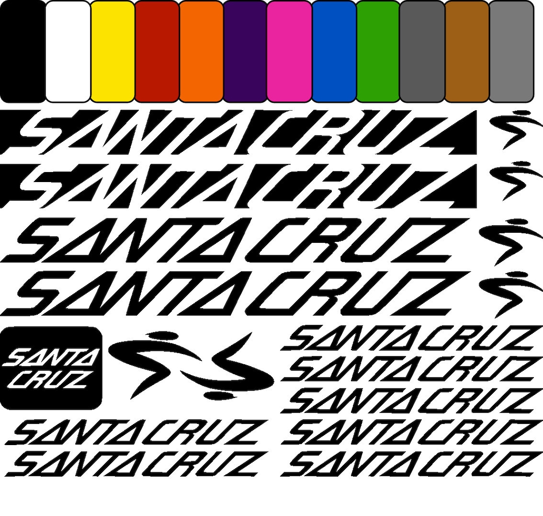 SANTA CRUZ Bike Frame Sticker Set Satz Aufkleber Fahrrad Sport Etsy