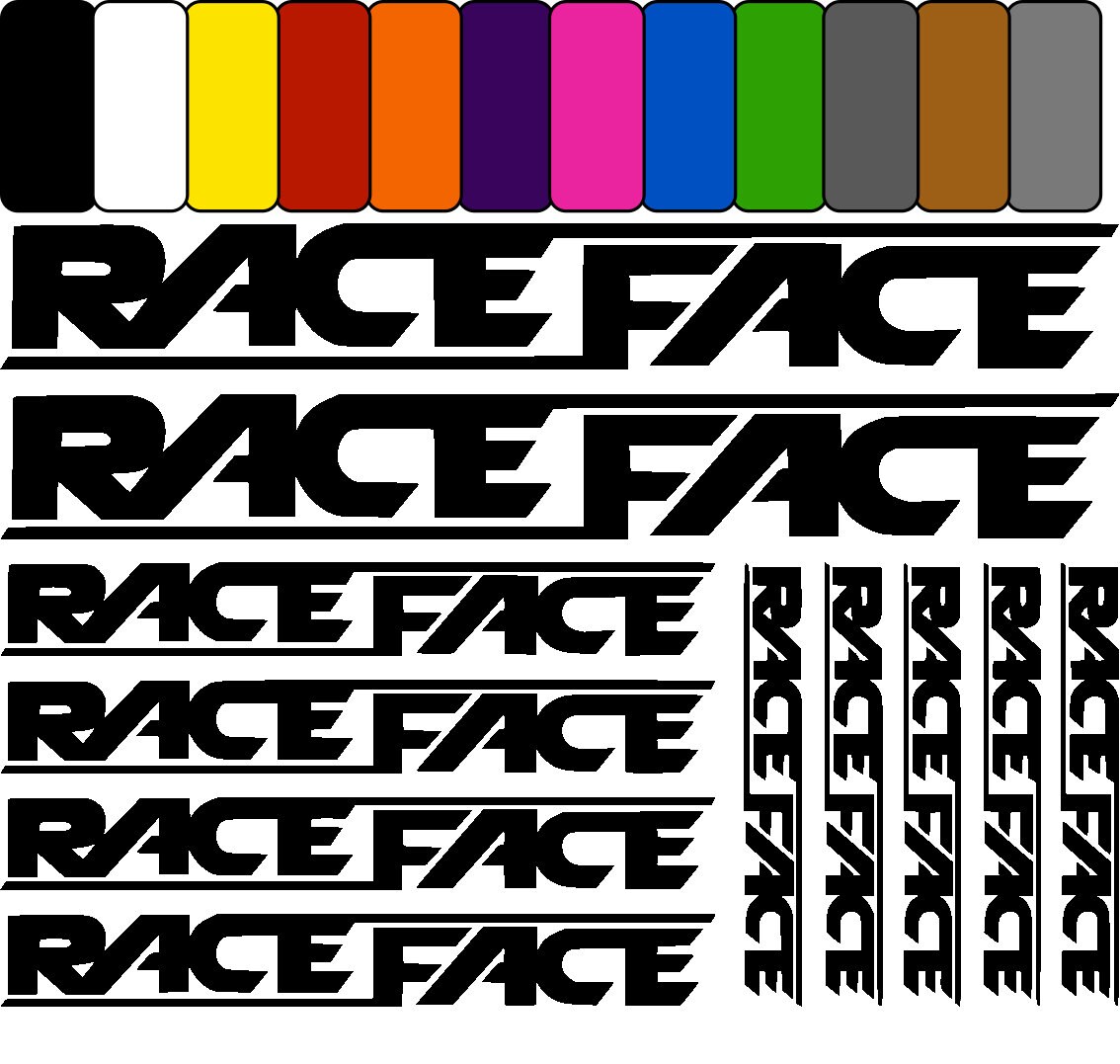Set Di Adesivi Per Telaio Bici RACEFACE RACE FACE Satz Aufkleber - Foto 6