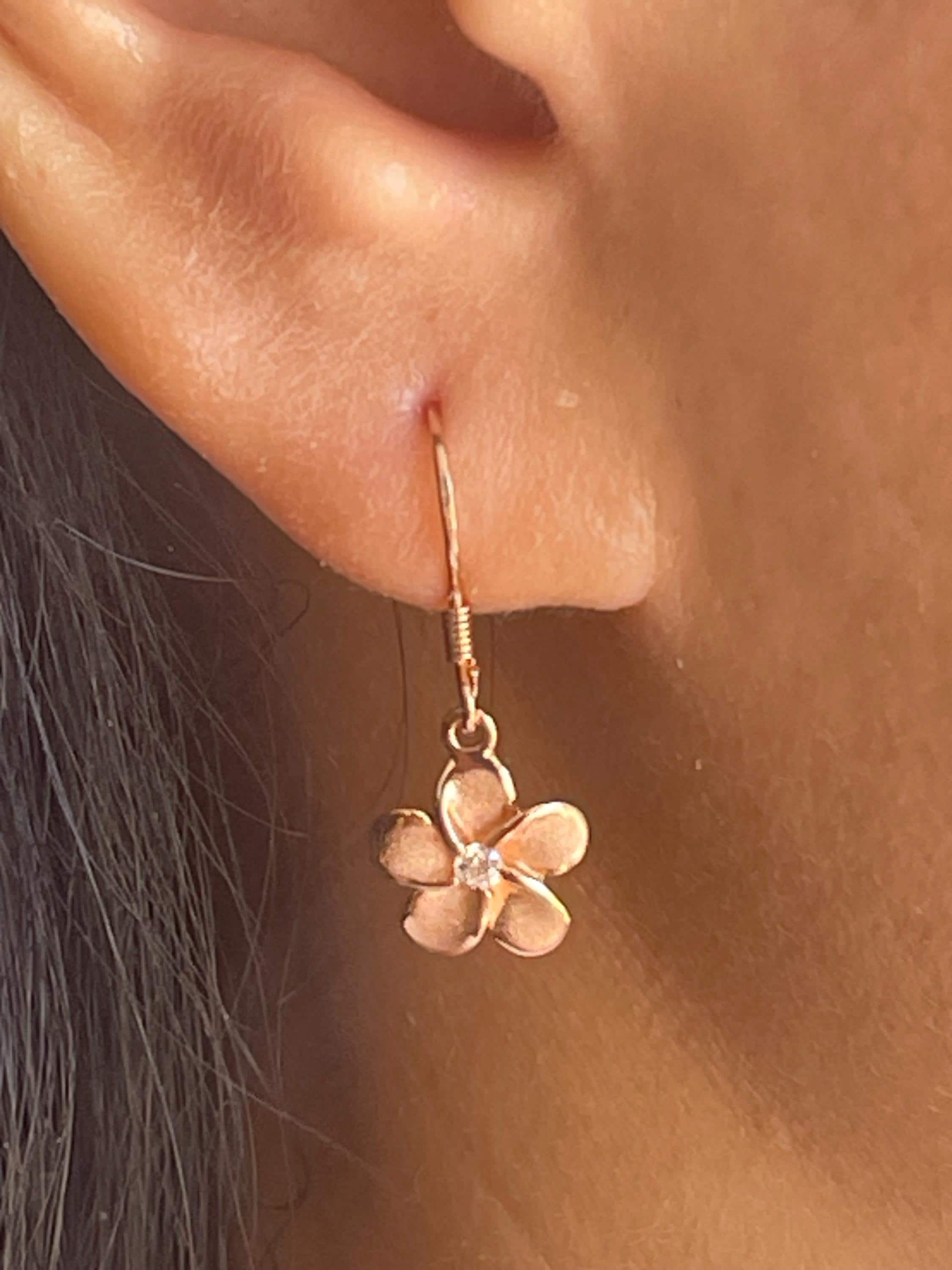 ★daisy★ ♦︎14kgfハワイアンキルトローズカルセドニーピアス デイジー (DAISY) ピアス