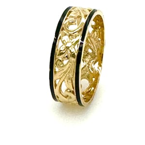Handcrafted 14K Solid Yellow Gold Hawaiian Plumeria Flower Ring