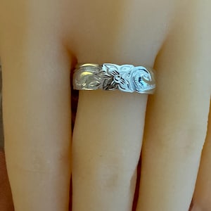 Sterling Silver 6mm Hawaiian Princess Plumeria Flower Scroll Ring Stackable Wedding Band Women and Men Size 3 - 14