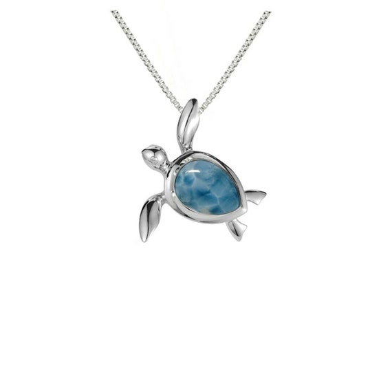 Larimar Swimming Honu Pendant Larimar Swimming Honu Pendant