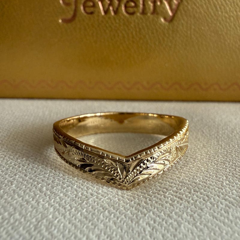 14kt Scroll Ring - Etsy