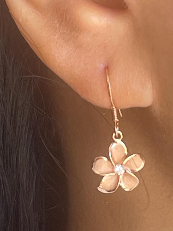 ORECCHINI DA POSTA BORCHIE FIORI TROPICALI ARGENTO STERLING 925