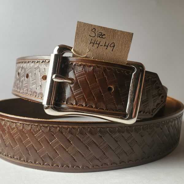 Stamped Leather Belt - Etsy