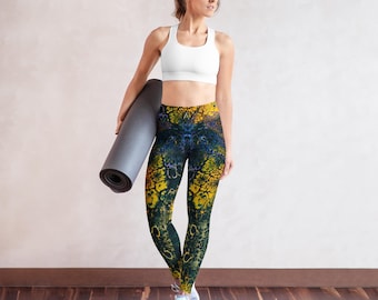 Yoga Leggings Ethereal Collection - "Celestial Fusion", original, color, emotion and grace ( Limited Version )