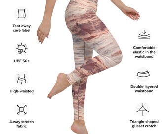 Yoga Leggings Ethereal Collection -  “Desert Mirage” original, color, emotion and grace ( Limited Version )