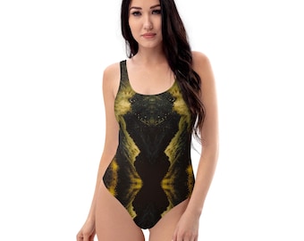 One-Piece Swimsuit  Ethereal Collection -  “Onyx Fire ” original, color, emotion and grace ( Limited Version )
