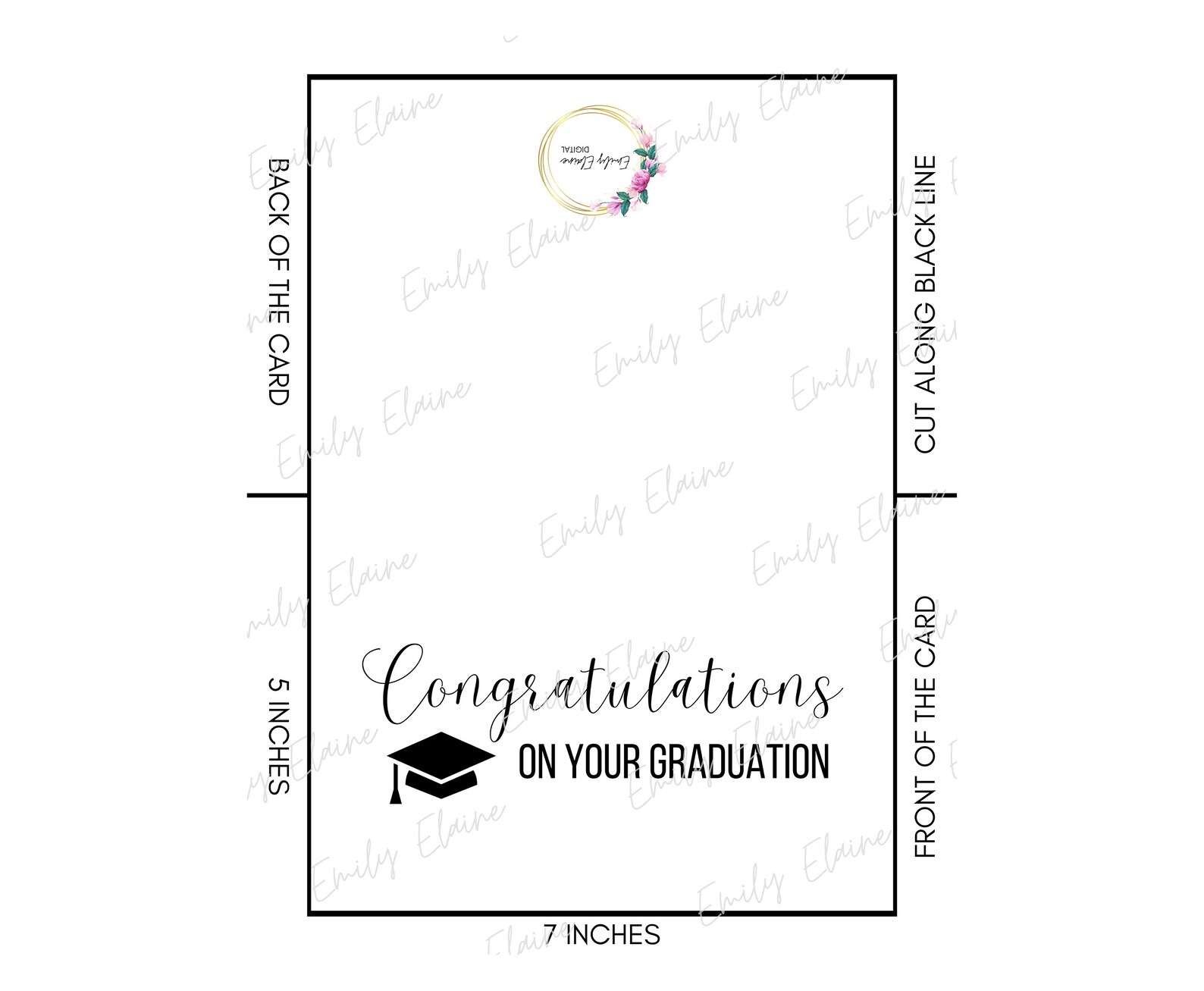Digital Graduation Card, Congratulations on Your Graduation Printable