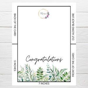 Congratulations Card with greenery