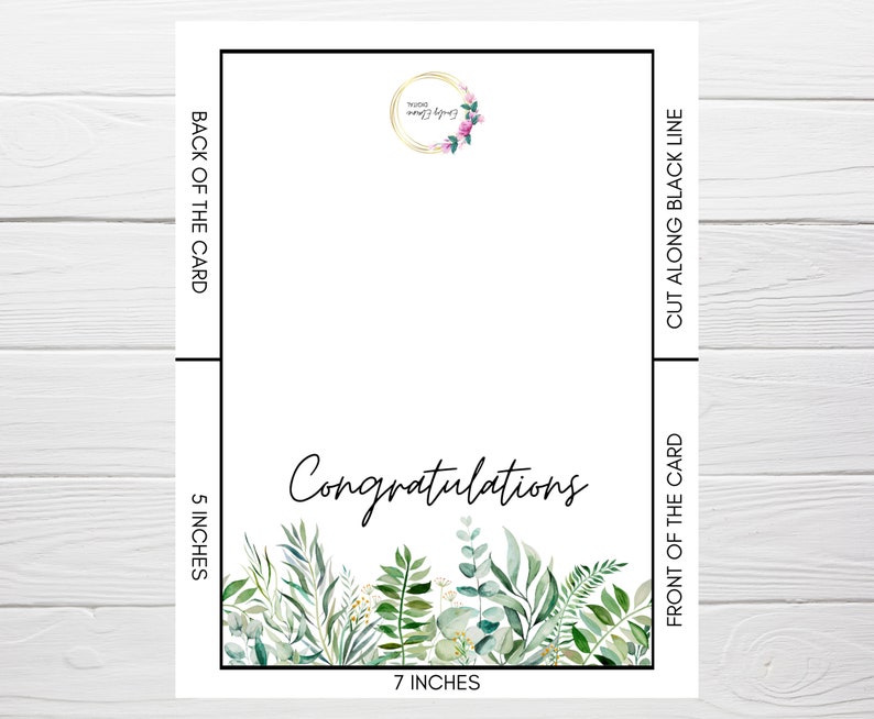 Congratulations Card with greenery