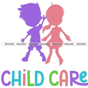Kinderopvang Voorschoolse Educatie Leraar Kleuterschool Kinderen Leuke Kinderen Jongen Meisje Leuke Babysitting Logo Ontwerp JPG PNG SVG Cut File