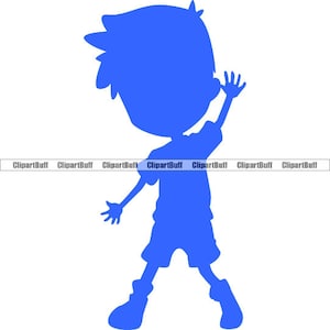 Kind Kleine Jongen Spelen Spelen Plezier Leuke Kind Nazorg Kinderopvang Babysit Jonge Mannelijke Man Happy Wave Art Logo Ontwerp JPG PNG SVG Cut File