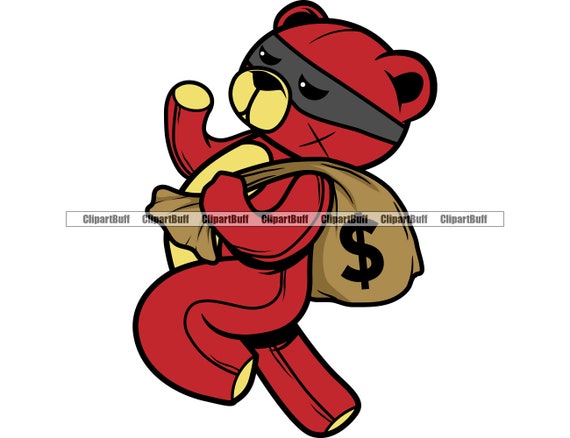 Gangster Hustle Teddy Bear Money Bag Robber Mask Thief Running - Etsy Australia Gangster Hustle Teddy Bear Money Bag Robber Mask Thief Running - Etsy Australia