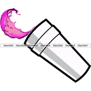 Lila Getränk Styroporbecher Tropffalle Thug Street Gangster Hood Rap Rapper Hip Hop Party Art Hustling Tattoo Design JPG PNG SVG geschnitten Datei