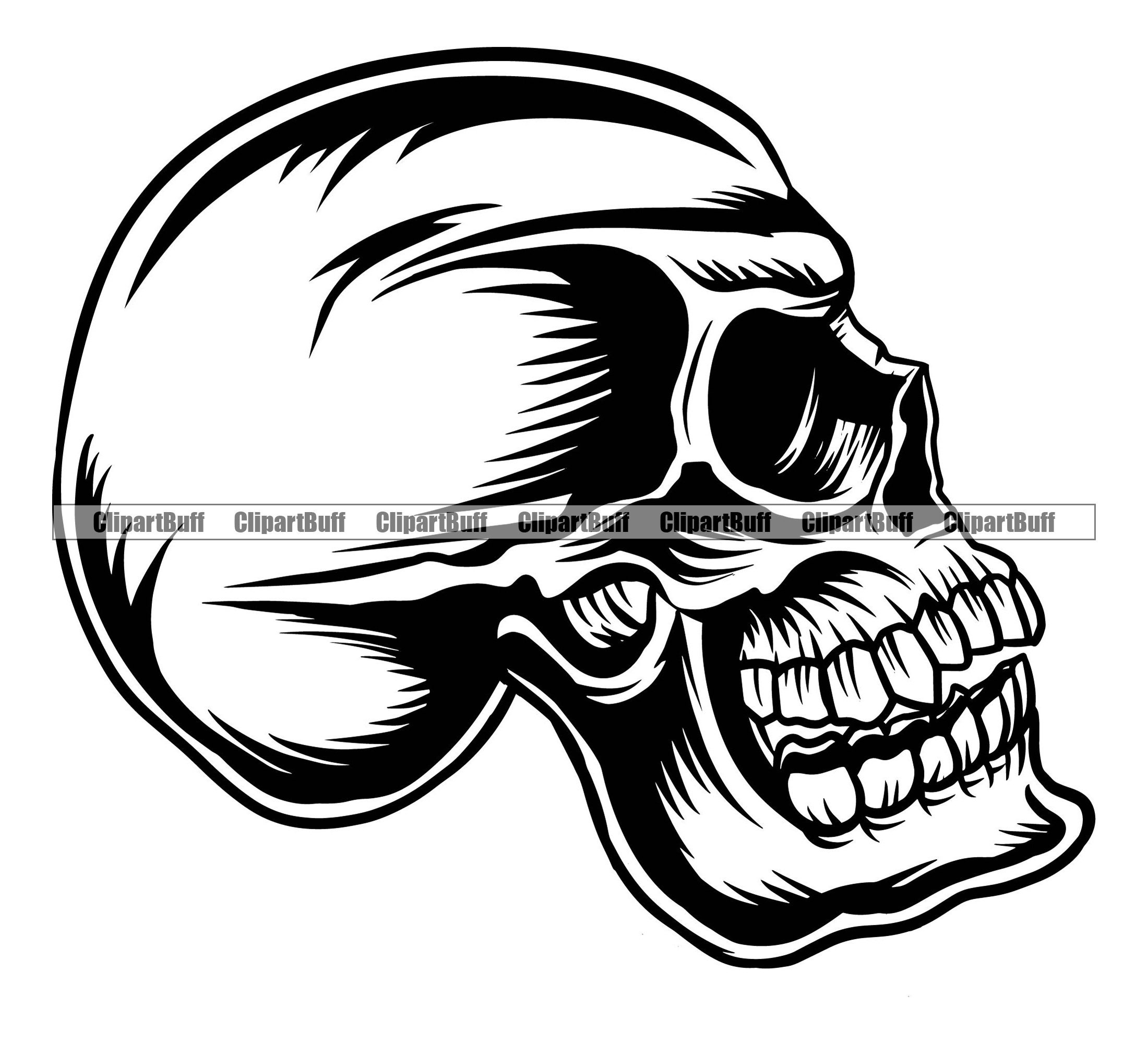 Danger Skull Jolly Roger Tattoo Design