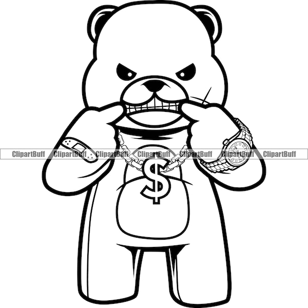 Gangster Teddy Bear Tattoos - Etsy