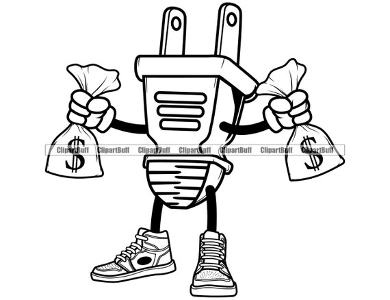 Gangster Hustle Plug Character Money Bag Sneakers Trap Trapper