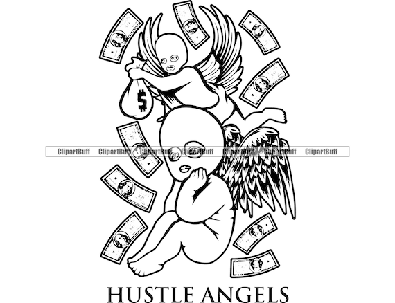 Hustler Angels Wearing Ski Musk Money Dripping Wings Trap Cash Grind Boss  Rap Rapper Hip Hop Art Hustling Tattoo Design JPG PNG SVG Cut File - Etsy