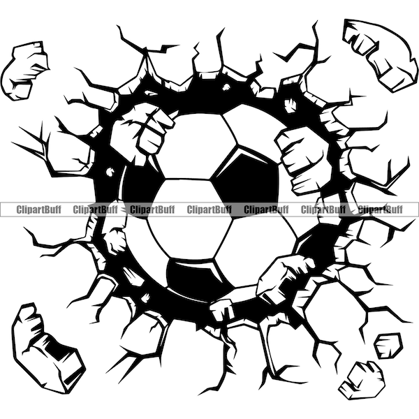 Wall Break Soccer Ball Svg - Etsy Hong Kong
