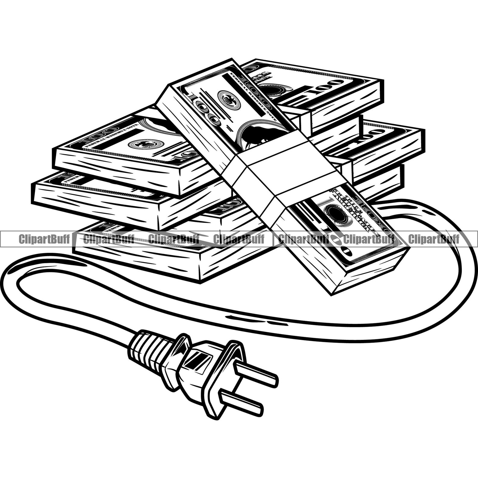 Plug Money Stack Gangster Hustle Mafia Boss Savage Gang Street Swag