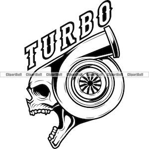 Schädel Turbo Motor schreiend Skelett Kopf Biker Mechaniker Garage Shop Autoteil Service Reparatur Tech Art Tattoo Text Design JPG PNG SVG Cut
