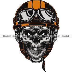 Motorcycle Helmet Skull Protect Biker Rider Road Drive Speed Skeleton Face Head Bone Evil Face Tattoo Art Logo Design JPG PNG SVG Cut File