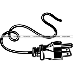 Electrician Worker Cord Plug Technician Electric Electricity Electrical Construction Power Wire Art Artwork Logo Design Jpg PNG SVG Cut File