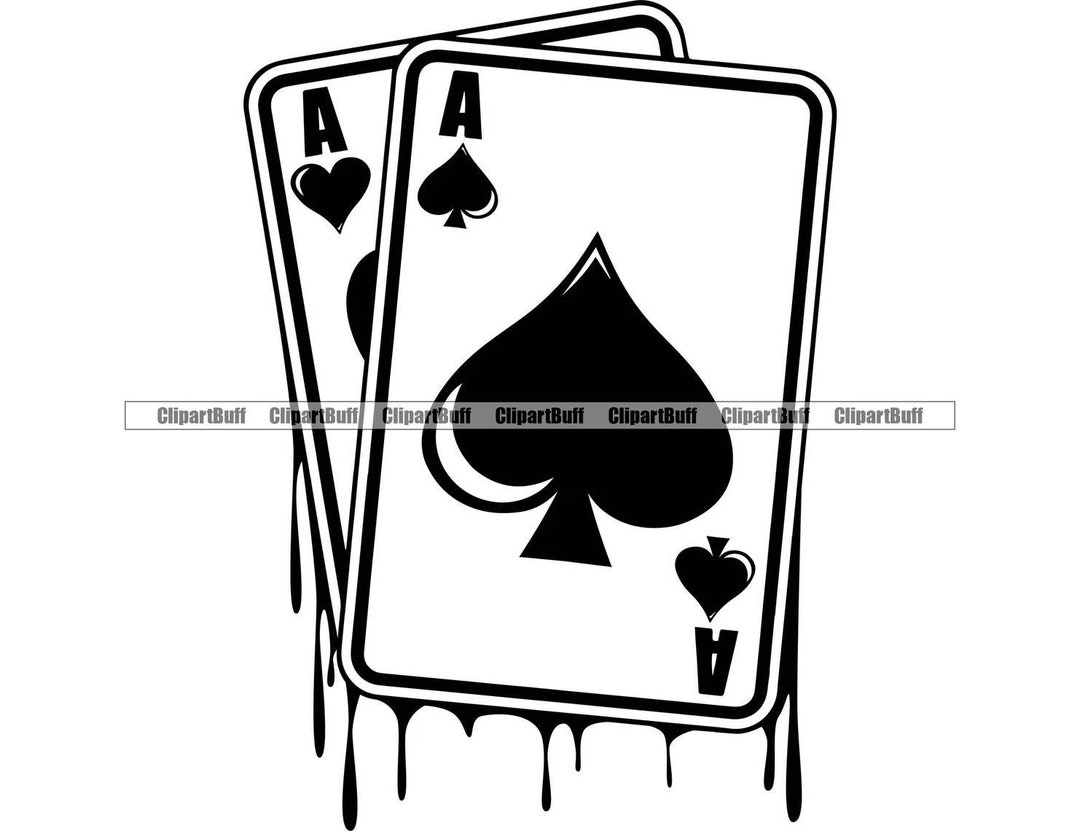 Pocket Aces Dripping Poker Hand Casino Playing Card Game Drip Gamble