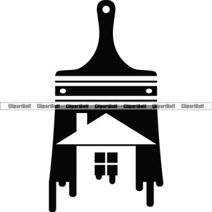 Painting House Paint Painter Roller Painter Roll Interior Exterior Fix Construction Improvement Repair Company Logo Design JPG PNG SVG Cut