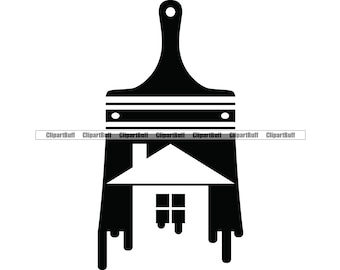 Pintura Casa Pintura Pintor Rodillo Pintor Rollo Interior Reparación de la Construcción Mejora de la Construcción Empresa Diseño del Logotipo JPG PNG SVG Corte