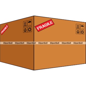 Versandbox Paket Verpackung Schiff QuadratIsche Aufbewahrung Karton Box Container Pack Paket Fragile Merchandise Logo Design JPG PNG SVG Cut File