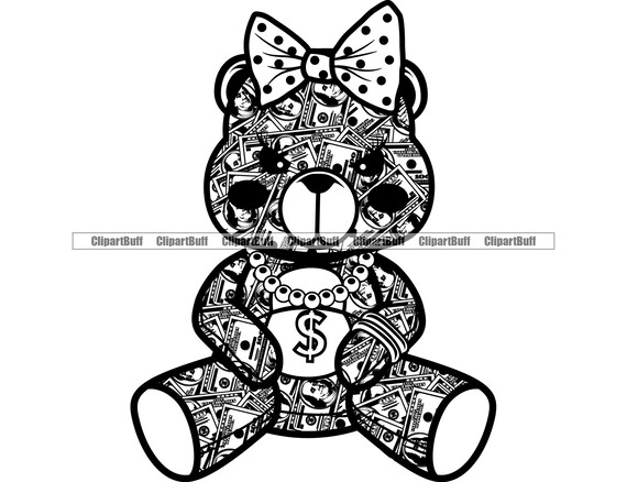 cartoon black bow polka dots