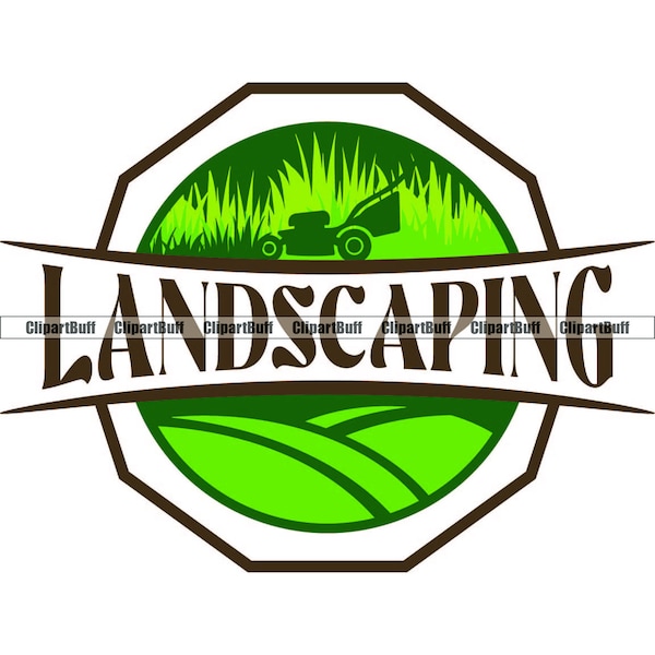 Landscaping Logo Lawn Care Lawncare Landscape Service Grass Garden Yard Work Labor Garden Cut Mow Mowing Landscaper Design JPG PNG SVG Cut