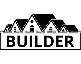 Constructor Logo Construcción Casa Casa Servicio Sitio Trabajo Reparación Carpintero Renovación Handyman Fix Empresa Diseño de Negocios JPG PNG SVG Archivo de Corte