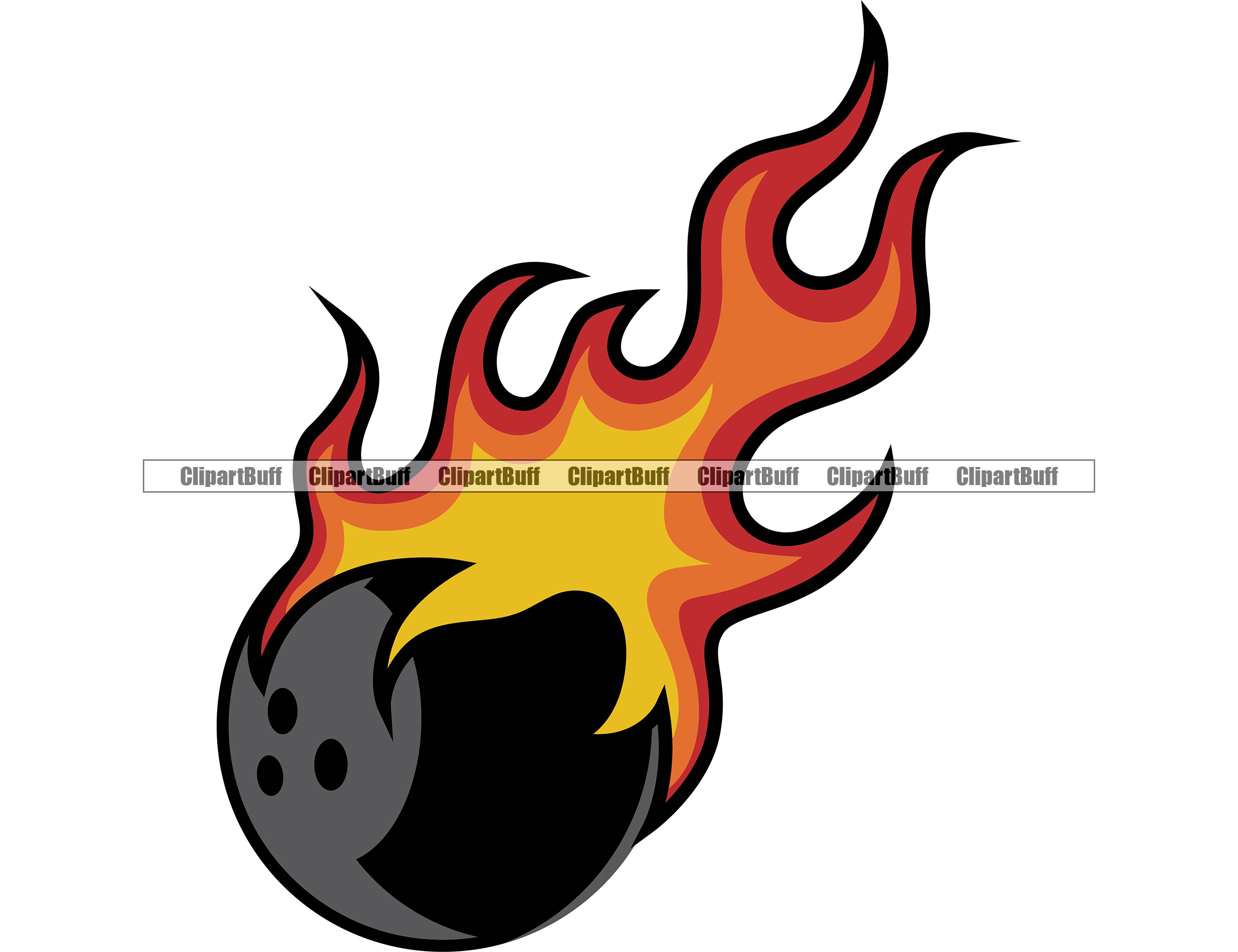 Flaming Bowling Bowl Bowler Ball Sports Game League Equipment | Etsy