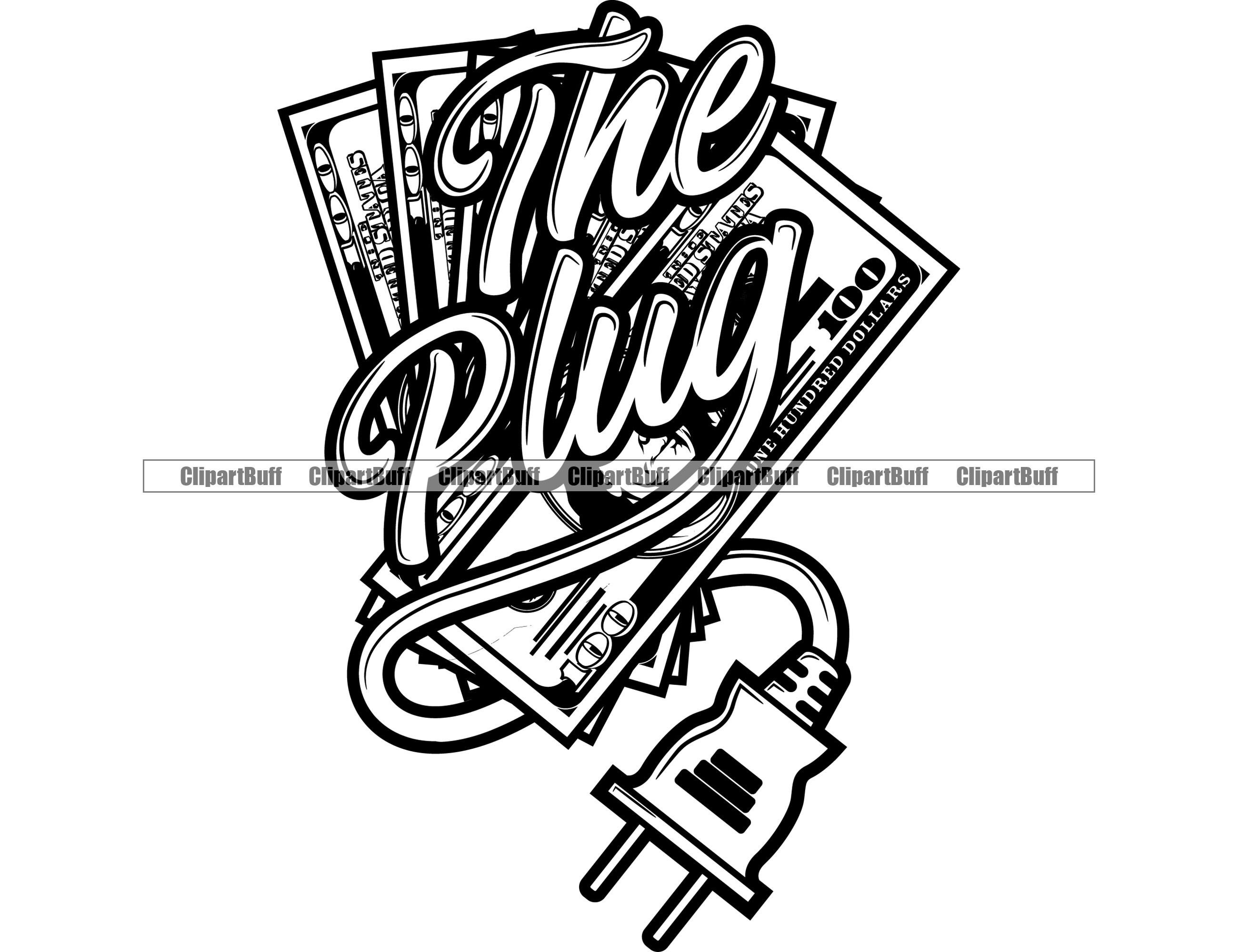 The Plug Money Stack Trap Star Hustle Mafia Boss Savage Rich Cash Gang