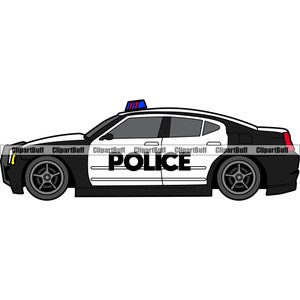 Policier Voiture Officier Loi Policier Patrouille Sécurité Sécurité Crime Premier Intervenant Justice Flic Arrestation Urgence Art Logo Design JPG PNG SVG Cut