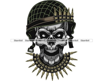 Black And Gray Soldier Skull Military Tattoo On Shoulder