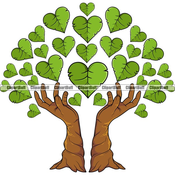 Ebony Black Hands Heart Family Tree Love Romantic Romance Unity Joy Happy Wedding Colorful Valentine Symbol Logo Design JPG PNG SVG Cut File