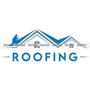 Toiture Réparation de maison Couvreur Tuiles de bardeaux Toit en métal Maison Appartement Logement Propriété Résidence Construction Logo Design JPG PNG SVG Fichier de coupe
