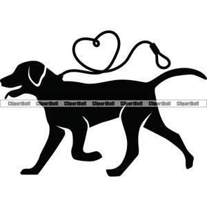 Hund Walker Herz Liebe Walk Leine Laufend Haustier Sitter K9 Pup Pup Puppy Haustier Tier Arbeit Job Company Cute Art Logo Design JPG PNG SVG Plotterdatei