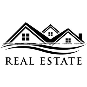 Agente de Bienes Raíces Comprar Venta Préstamo Comprar Vender Casa Edificio de Apartamentos Inversión Mercado inmobiliario Diseño del logotipo JPG PNG SVG Archivo de corte