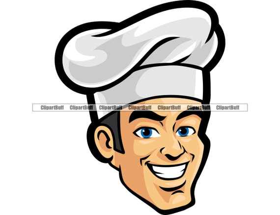 Happy Chef Cartoon Character Head Hat Gourmet Kitchen Cook - Etsy Singapore Happy Chef Cartoon Character Head Hat Gourmet Kitchen Cook - Etsy Singapore