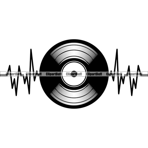 Vinyl Record Heartbeat Music DJ Disc Jockey Retro Vintage Etsy