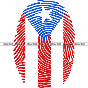 Porto Rico Rico Fingerabdruck Boricua Hand Spanisch Geboren Aufgewachsen Stolz Stolze Tropische Insel Historische Tattoo Kunst Logo Design JPG PNG SVG Schnitt