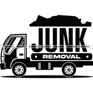 Junk Removal Trash Garbage Debris Renovation Haul Dump Demolition Demo House Construction Home Improvement Logo Ontwerp JPG PNG SVG Cut File