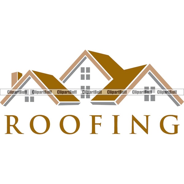 Roofing Home Repair Roofer Shingle Tile Metal Roof House Apartment Office Building Property Construction Logo Design JPG PNG SVG Cut File